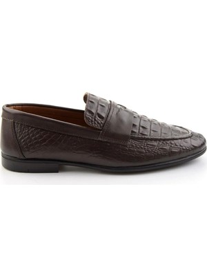 Bambi Brown Genuine Leather Men's Loafers E01594004103