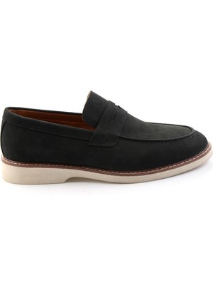 Bambi Black Genuine Leather Men's Loafers E01547010701