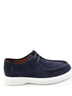 Bambi Navy Genuine Leather Men's Casual Shoes E01597003002