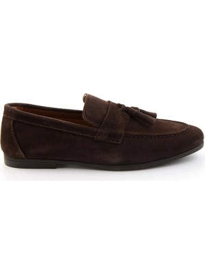 Bambi Brown Genuine Leather Men's Loafers E01594456502