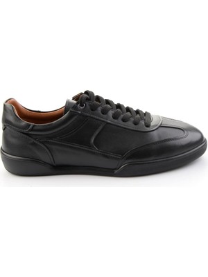 Bambi Black Genuine Leather Men's Sneakers E01396002403