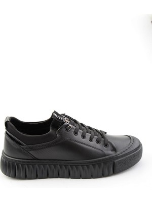 Bambi Black Genuine Leather Men's Casual Shoes E01438100503