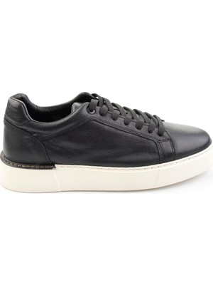 Bambi Black Genuine Leather Men's Sneakers E01593003603