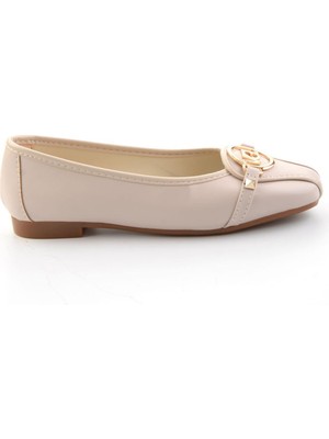 Bambi Beige Women's Ballet Flats K01055002609