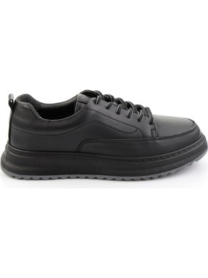 Bambi Black Genuine Leather Men's Sneakers E01535415003