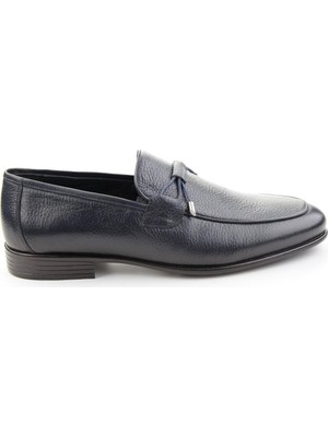 Bambi Navy Genuine Leather Men's Classic Shoes E01011040540