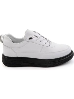 Bambi White Genuine Leather Men's Sneakers E01080256343