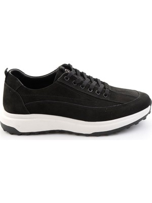 Bambi Black Genuine Leather Men's Casual Shoes E01018240401