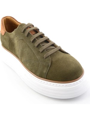 Bambi Green Genuine Leather Men's Sneakers E01811256002