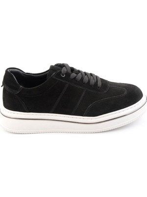 Bambi Black Genuine Leather Men's Sneakers E01089006202