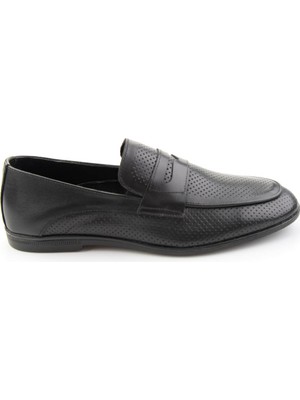 Bambi Black Genuine Leather Men's Classic Shoes E01715030041