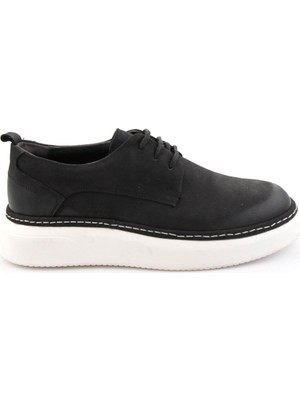 Bambi Black Genuine Leather Men's Casual Shoes E01089006601