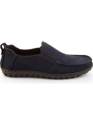 Bambi Navy Genuine Leather Men's Casual Shoes E01900400201