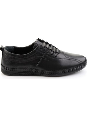 Bambi Black Genuine Leather Men's Casual Shoes E01700500003