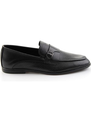 Bambi Black Genuine Leather Men's Classic Shoes E01715030141