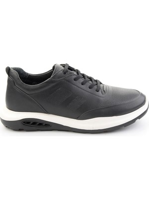 Bambi Black Genuine Leather Men's Sneakers E01958176343