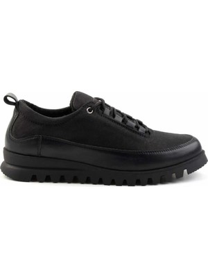 Bambi Black Genuine Leather Women's Casual Shoes K01809585303