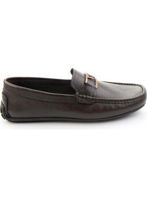 Bambi Brown Genuine Leather Men's Loafers E01648599440