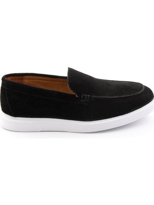 Bambi Black Genuine Leather Men's Loafers E01697000102