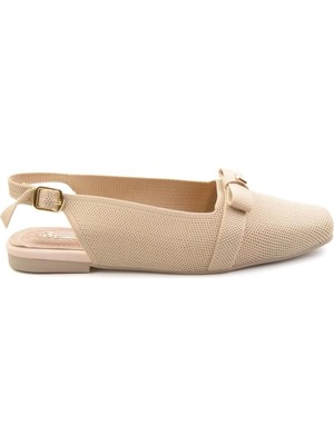 Bambi Beige Women's Ballet Flats K01327024582