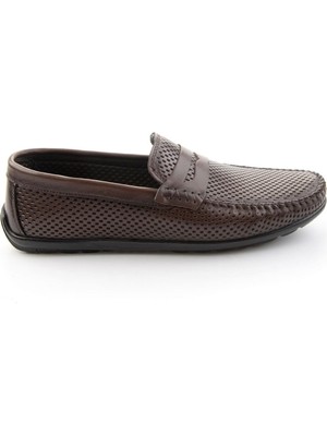 Bambi Brown Genuine Leather Men's Loafers E01697033003