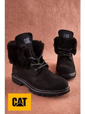 Caterpillar Caterpıllar Black Genuine Leather Women's Boots & Booties CAT0111118401
