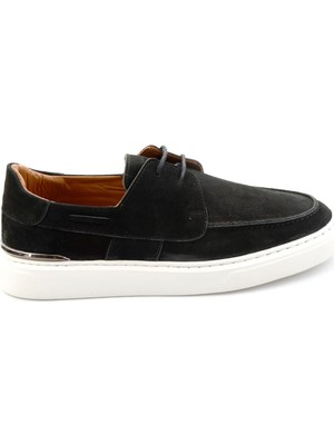 Bambi Black Genuine Leather Men's Casual Shoes E01595324001
