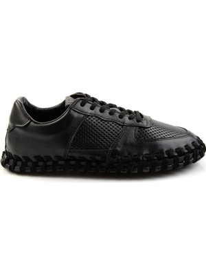 Bambi Black Genuine Leather Men's Casual Shoes E01728023043