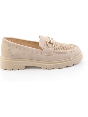 Bambi Beige Women's Loafers K01536103737