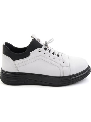 Bambi White Genuine Leather Men's Sneakers E01080217043