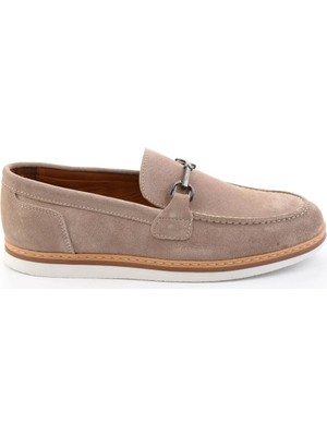 Bambi Sand Genuine Leather Men's Loafers E01597002102