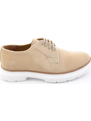 Bambi Beige Genuine Leather Men's Classic Shoes E01811251002