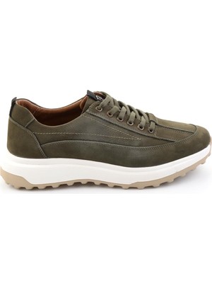 Bambi Khaki Genuine Leather Men's Casual Shoes E01018240401