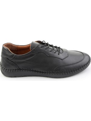 Bambi Black Genuine Leather Men's Casual Shoes E01523121343
