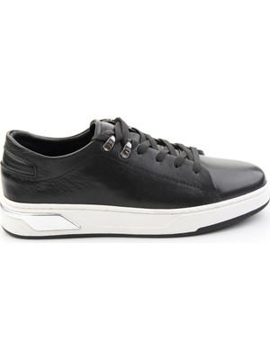 Bambi Black Genuine Leather Men's Sneakers E01593000503