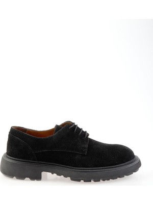 Bambi Black Genuine Leather Men's Classic Shoes E01597000402