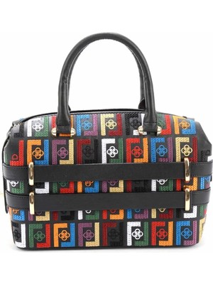 Bambi Black Multicolor Women's Handbag C06619540009
