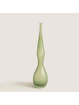 Chakra Adri Curved Glass Vase Medium Grey (39CM) Natural