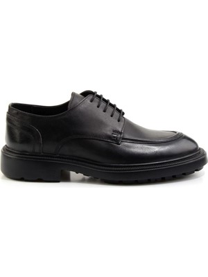 Bambi Black Genuine Leather Men's Classic Shoes E01054200641