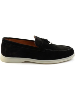 Bambi Black Genuine Leather Men's Espadrilles E01079972602