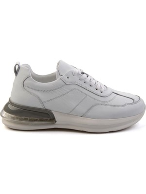 Bambi White Genuine Leather Men's Sneakers E01307266903