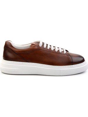 Bambi Tan Genuine Leather Men's Sneakers E01083016803