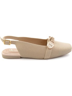 Bambi Beige Women's Ballet Flats K01327025482