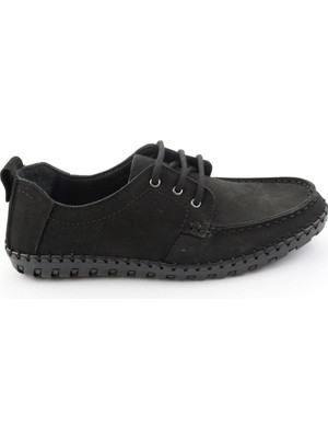 Bambi Black Genuine Leather Men's Casual Shoes E01900400001