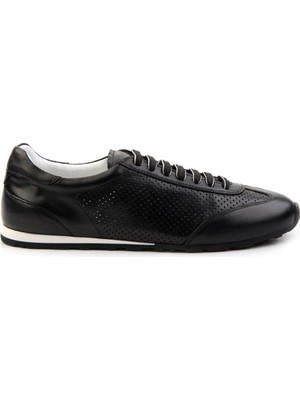 Bambi Black Genuine Leather Men's Sneakers E01083017103