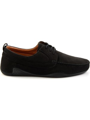 Bambi Black Genuine Leather Men's Casual Shoes E01547008201