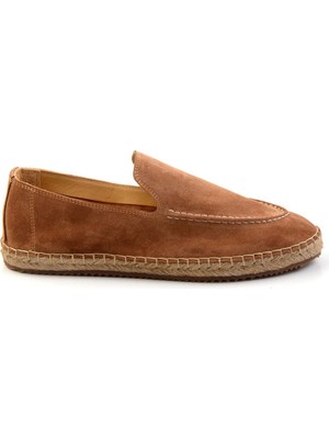 Bambi Tan Genuine Leather Men's Espadrilles E01558000102