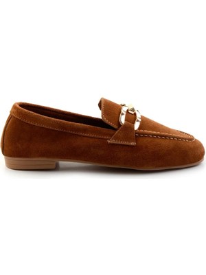 Bambi Tan Genuine Leather Women's Loafers K01763071002