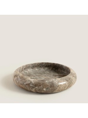 Chakra Silver Travertine Decorative Bowl Natural