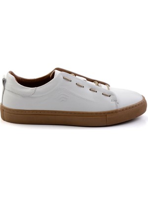 Bambi White Genuine Leather Men's Casual Shoes E01535751243